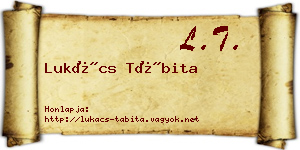 Lukács Tábita névjegykártya