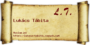 Lukács Tábita névjegykártya
